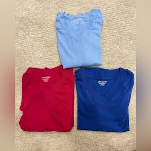 Chico's Light Blue V-Neck T-Shirt (bundle of 3)